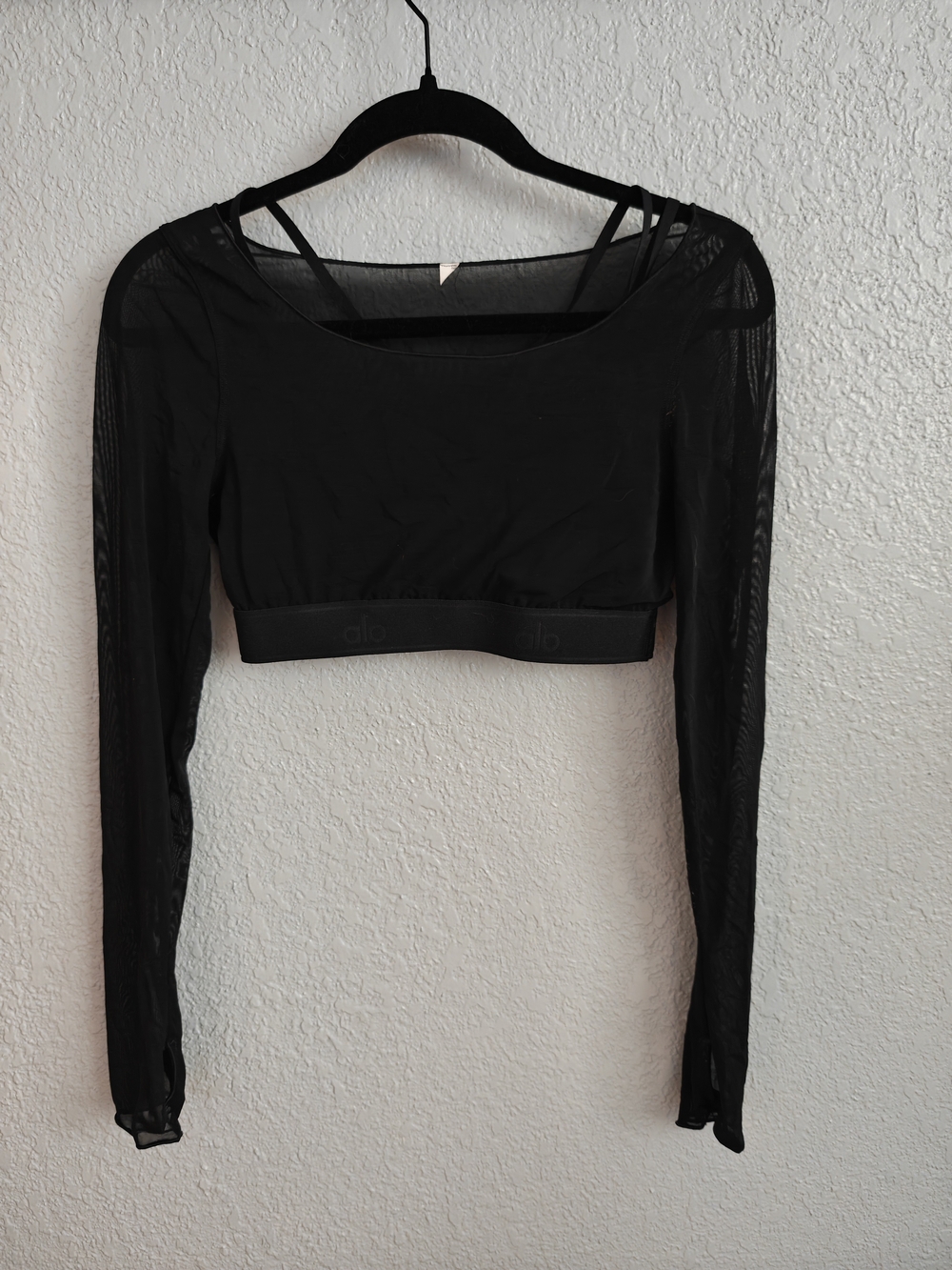 Alo Yoga Airlift Long Sleeve Ballet Dream Bra Black